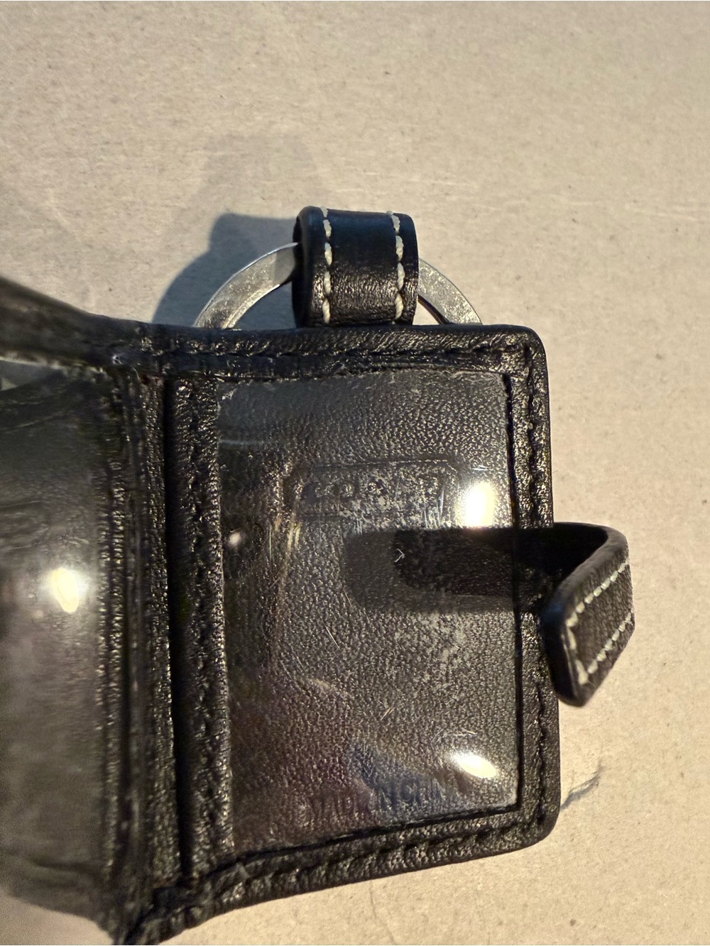 Coach Vintage black logo keychain bag charm picture holder - Picture 5 of 6
